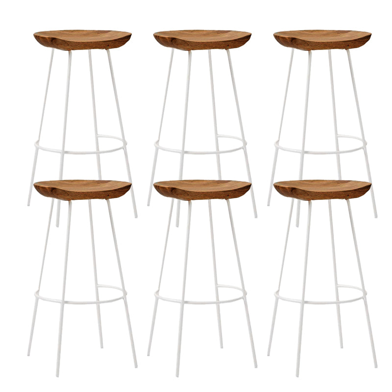 Solid Wood Modern Counter & Bar Stools Matte Finish Indoor Stools