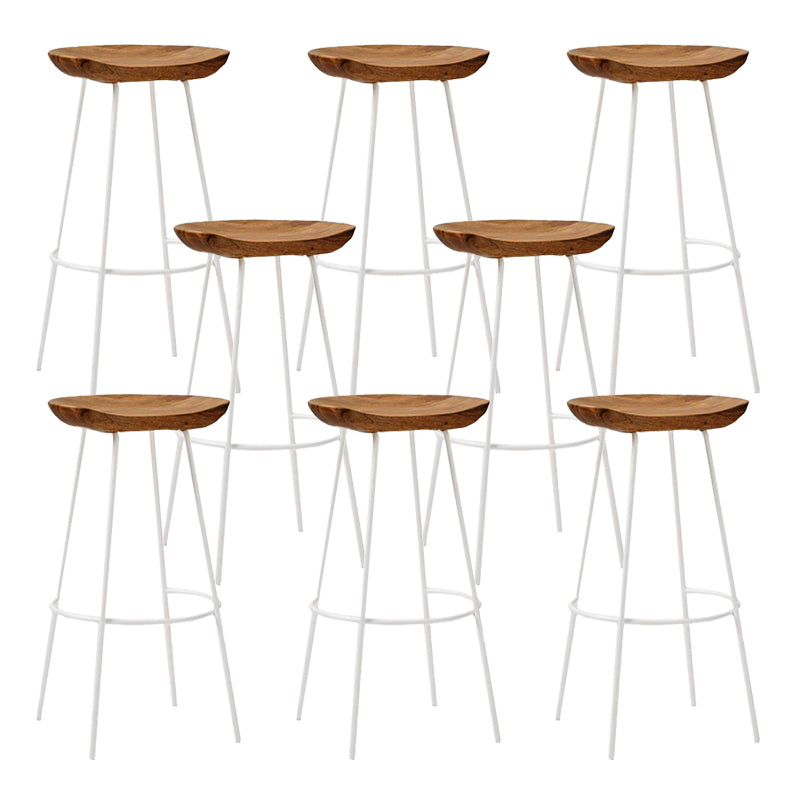 Solid Wood Modern Counter & Bar Stools Matte Finish Indoor Stools