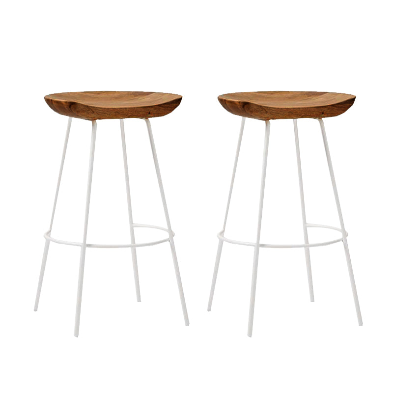 Solid Wood Modern Counter & Bar Stools Matte Finish Indoor Stools