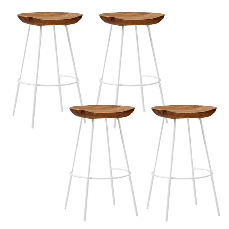 Solid Wood Modern Counter & Bar Stools Matte Finish Indoor Stools