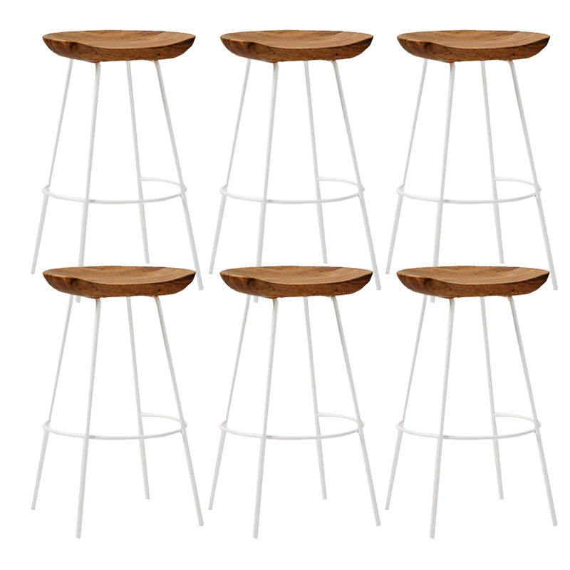 Solid Wood Modern Counter & Bar Stools Matte Finish Indoor Stools