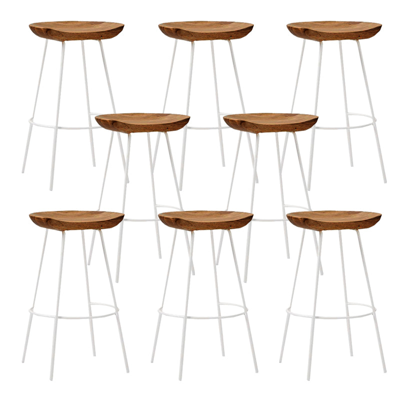 Solid Wood Modern Counter & Bar Stools Matte Finish Indoor Stools