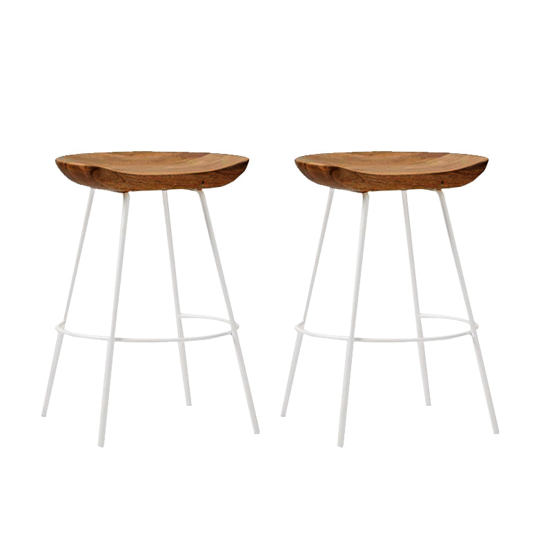 Solid Wood Modern Counter & Bar Stools Matte Finish Indoor Stools