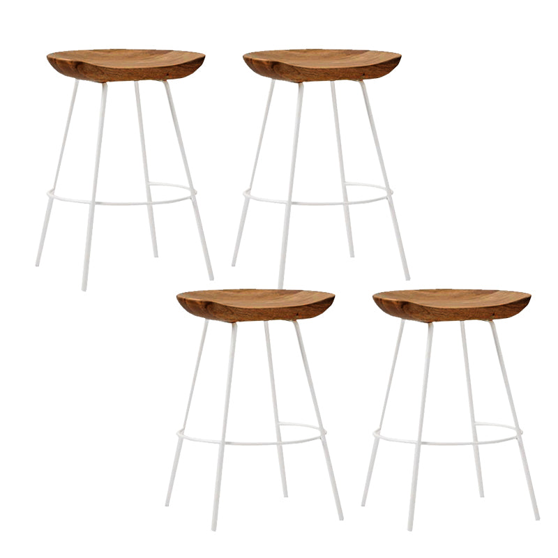 Solid Wood Modern Counter & Bar Stools Matte Finish Indoor Stools