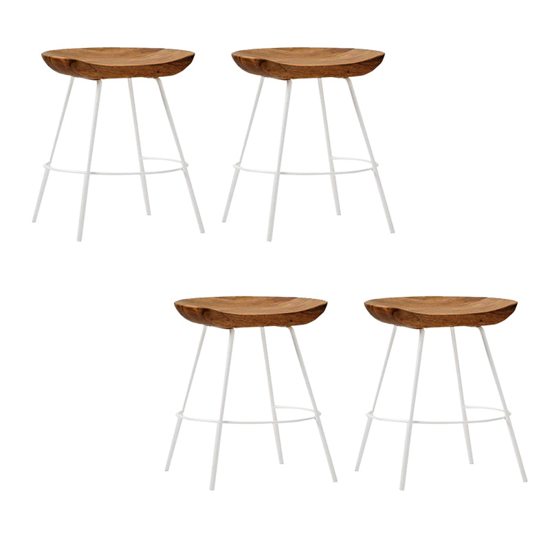 Solid Wood Modern Counter & Bar Stools Matte Finish Indoor Stools