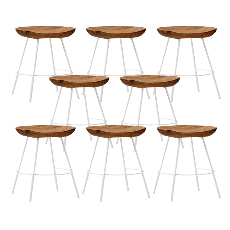 Solid Wood Modern Counter & Bar Stools Matte Finish Indoor Stools