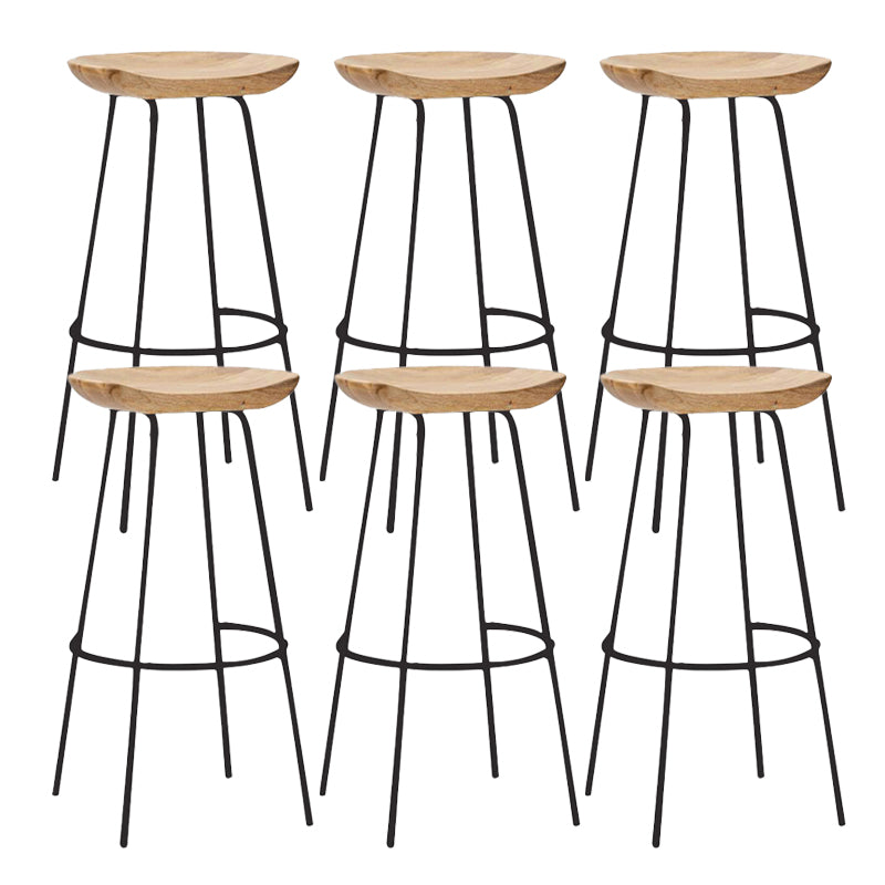 Solid Wood Modern Counter & Bar Stools Matte Finish Indoor Stools