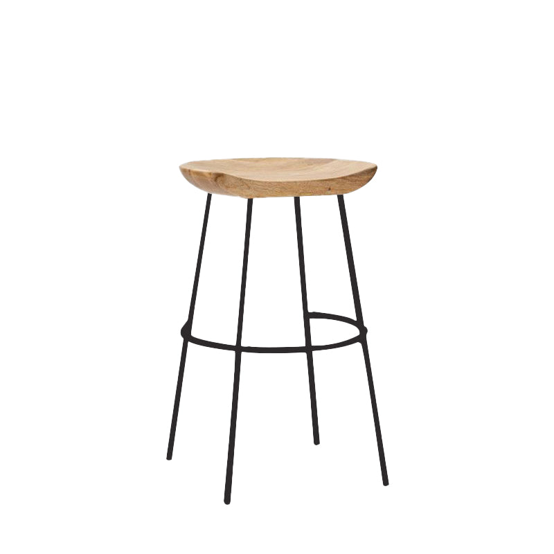Solid Wood Modern Counter & Bar Stools Matte Finish Indoor Stools