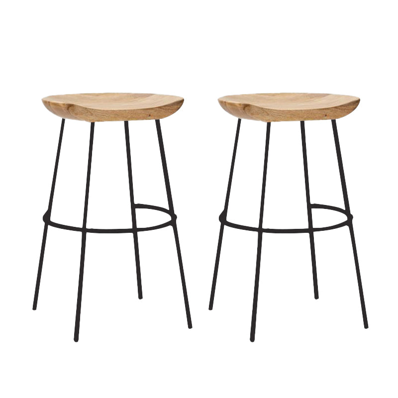 Solid Wood Modern Counter & Bar Stools Matte Finish Indoor Stools