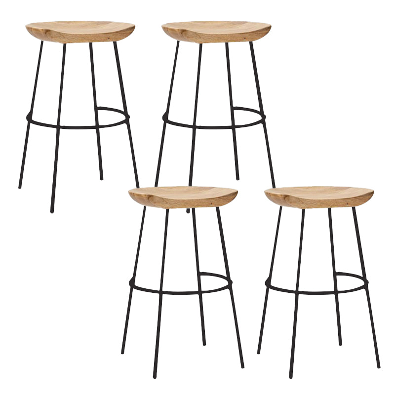 Solid Wood Modern Counter & Bar Stools Matte Finish Indoor Stools