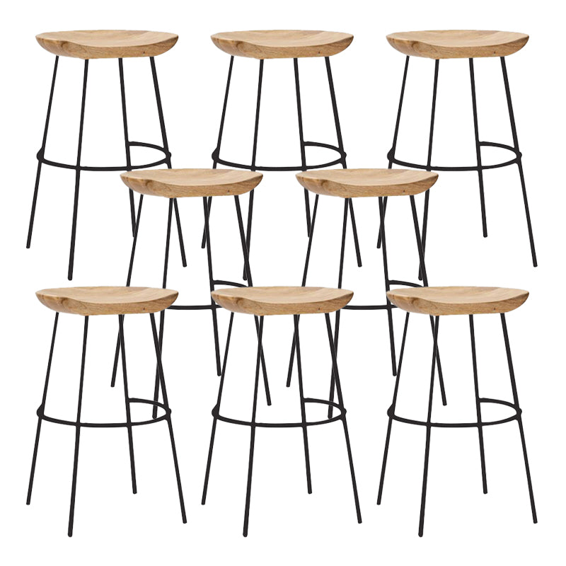 Solid Wood Modern Counter & Bar Stools Matte Finish Indoor Stools