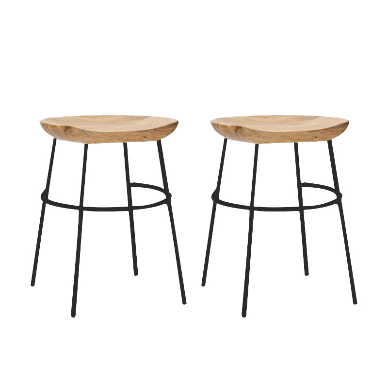 Solid Wood Modern Counter & Bar Stools Matte Finish Indoor Stools
