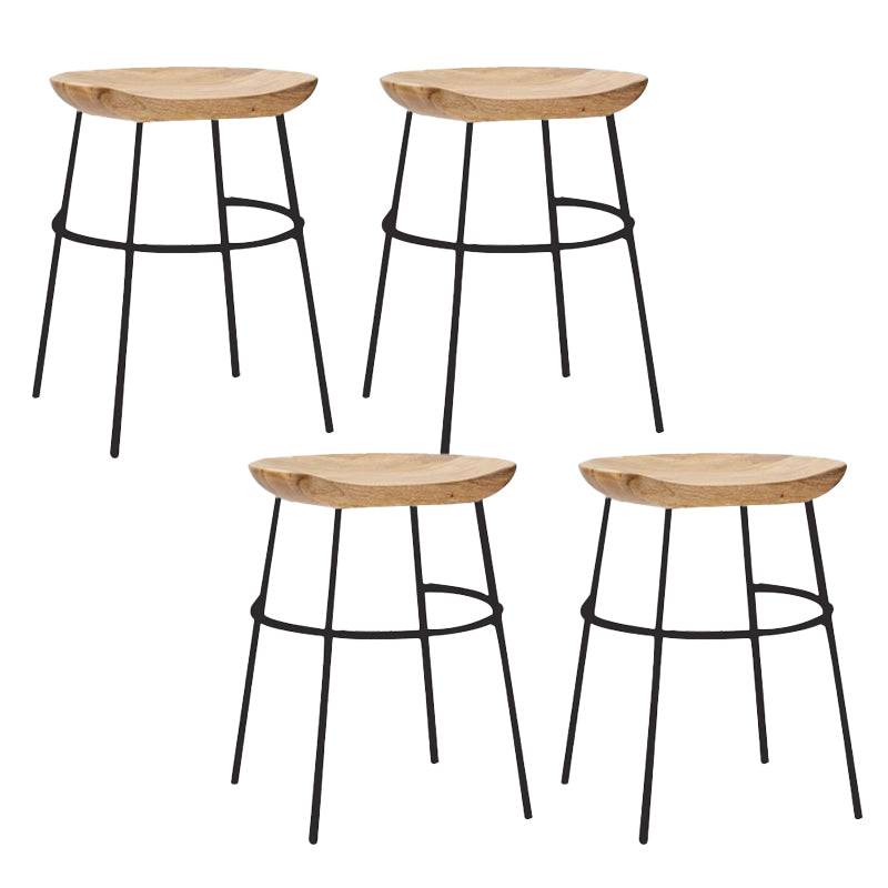 Solid Wood Modern Counter & Bar Stools Matte Finish Indoor Stools