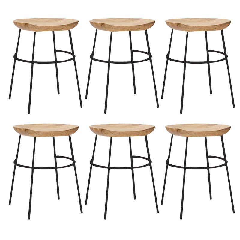 Solid Wood Modern Counter & Bar Stools Matte Finish Indoor Stools