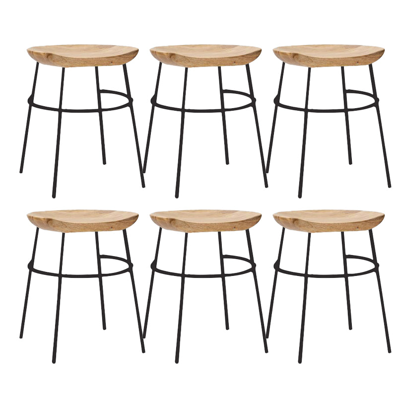 Solid Wood Modern Counter & Bar Stools Matte Finish Indoor Stools