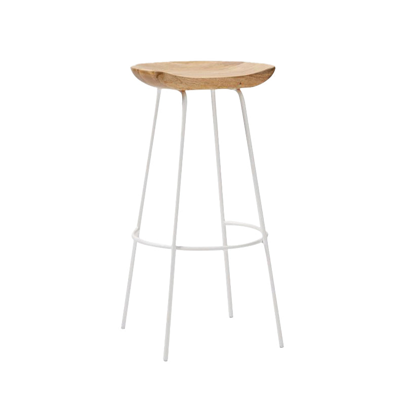Solid Wood Modern Counter & Bar Stools Matte Finish Indoor Stools