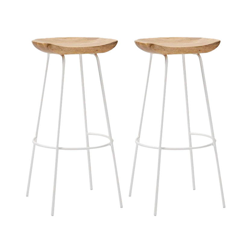 Solid Wood Modern Counter & Bar Stools Matte Finish Indoor Stools