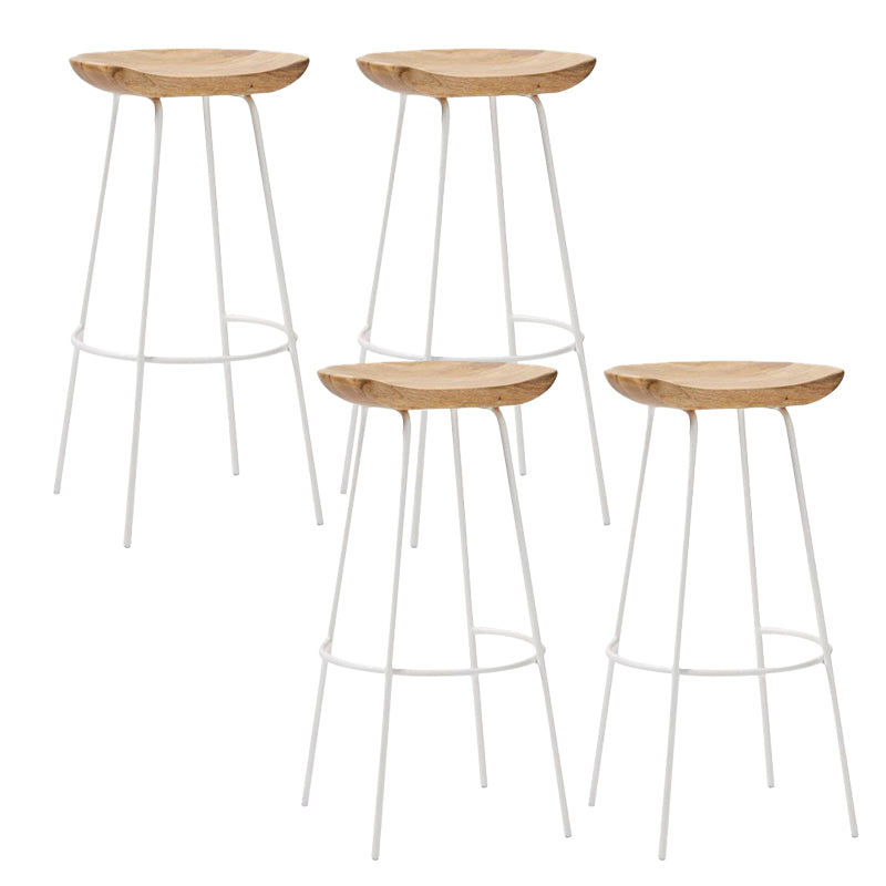 Solid Wood Modern Counter & Bar Stools Matte Finish Indoor Stools