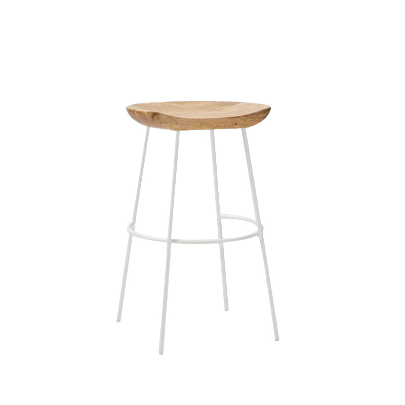Solid Wood Modern Counter & Bar Stools Matte Finish Indoor Stools