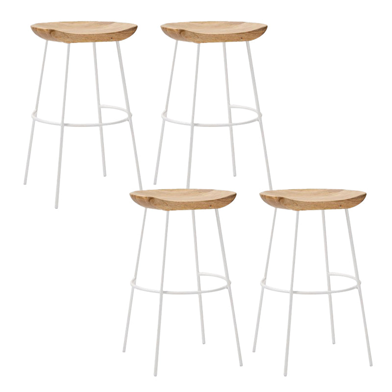 Solid Wood Modern Counter & Bar Stools Matte Finish Indoor Stools