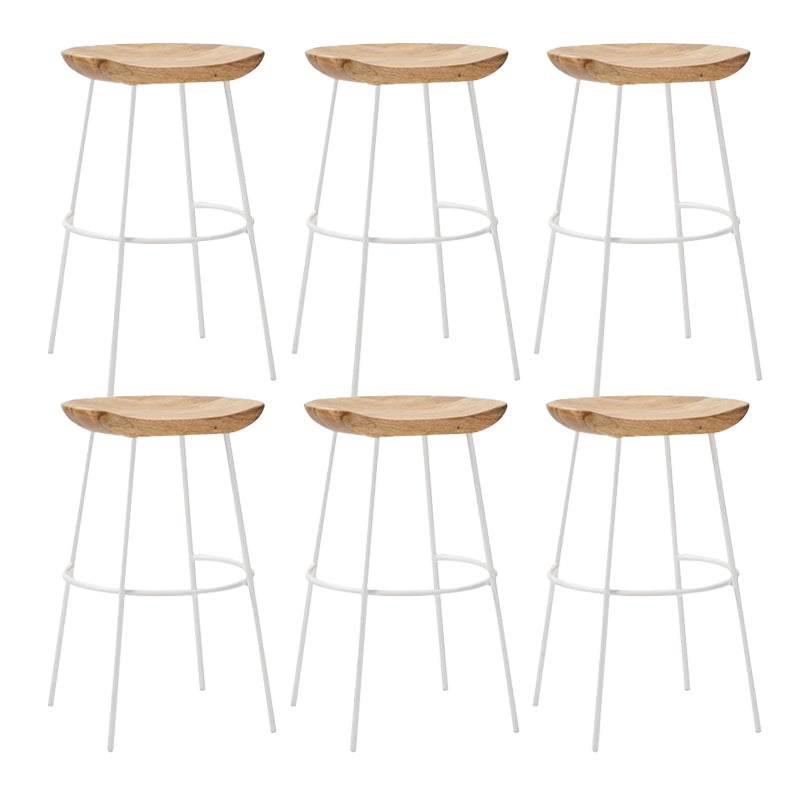 Solid Wood Modern Counter & Bar Stools Matte Finish Indoor Stools