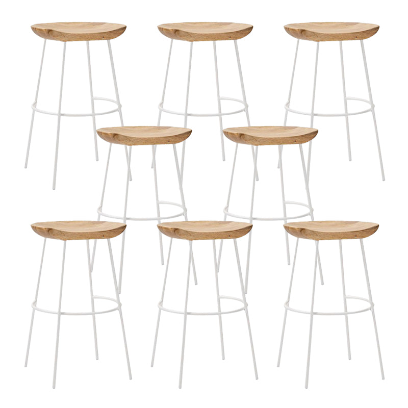 Solid Wood Modern Counter & Bar Stools Matte Finish Indoor Stools
