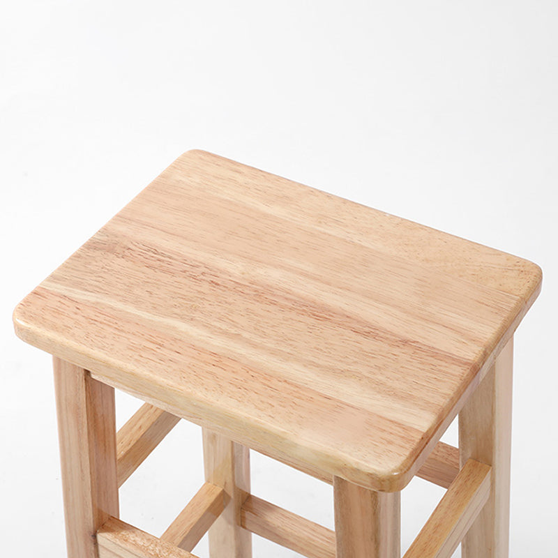 Modern Style Leather Bar Stool Rubberwood Counter Stool for Home