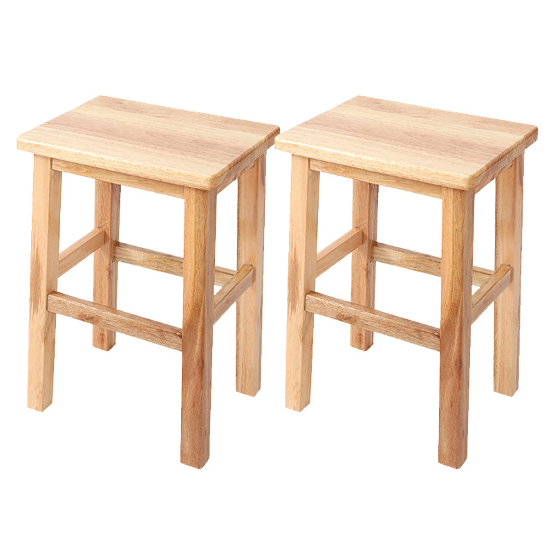 Modern Style Leather Bar Stool Rubberwood Counter Stool for Home