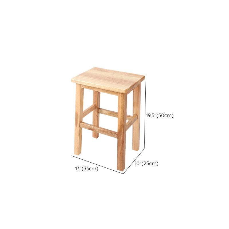 Modern Style Leather Bar Stool Rubberwood Counter Stool for Home