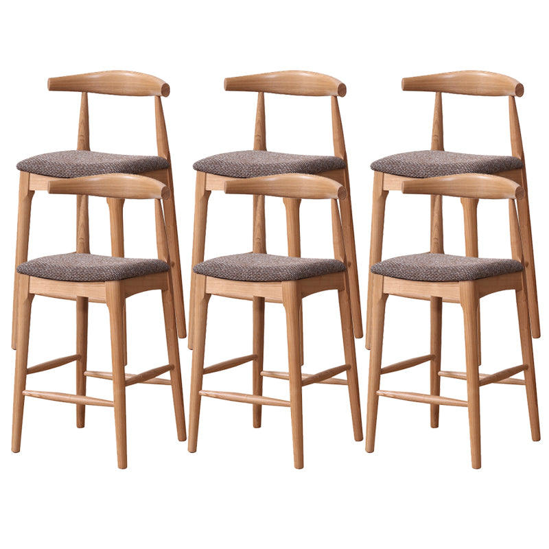 Industrial Fabric Counter & Bar Stools Ash Wood Indoor Stools