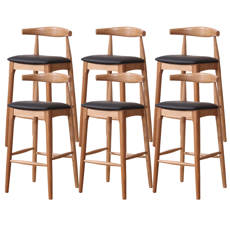 Industrial Fabric Counter & Bar Stools Ash Wood Indoor Stools