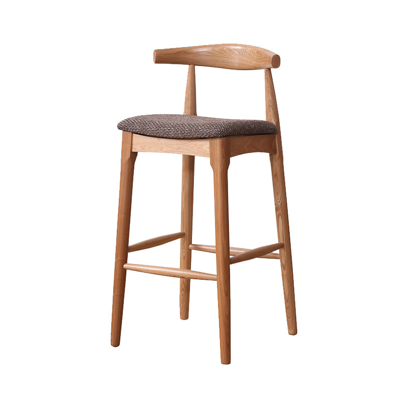 Industrial Fabric Counter & Bar Stools Ash Wood Indoor Stools