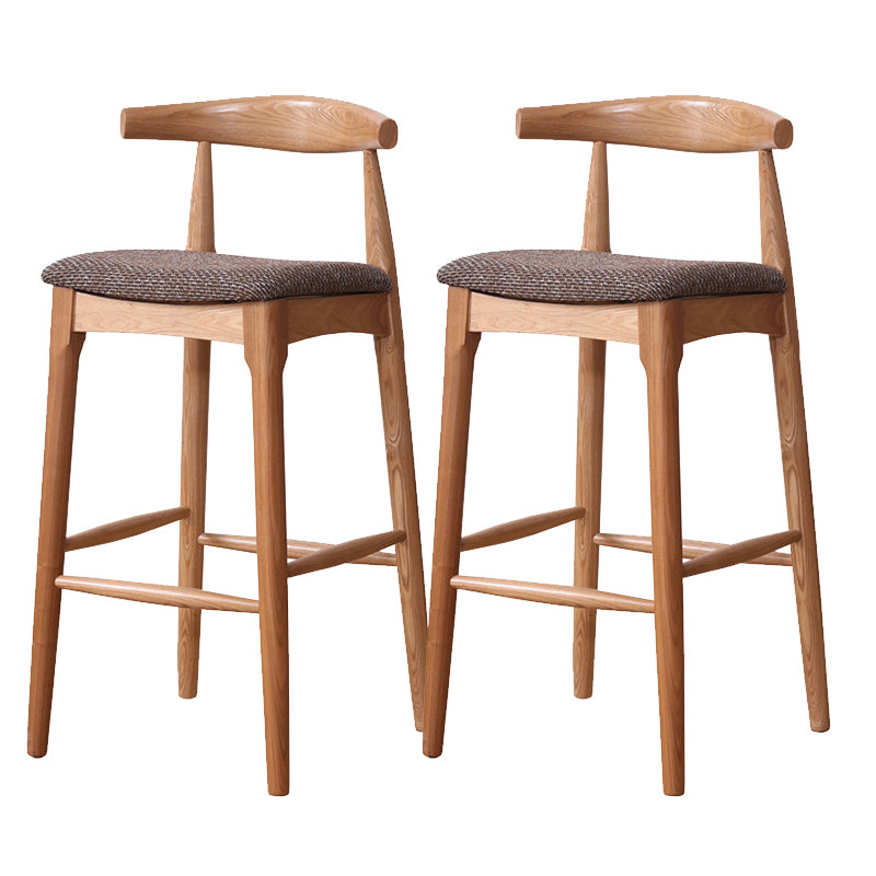 Industrial Fabric Counter & Bar Stools Ash Wood Indoor Stools