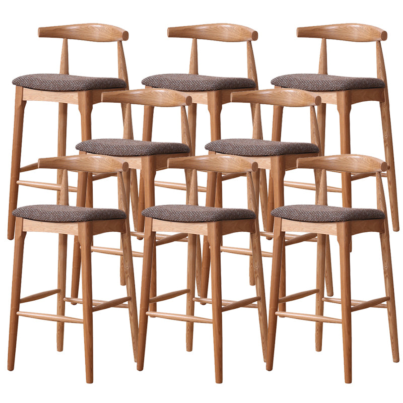 Industrial Fabric Counter & Bar Stools Ash Wood Indoor Stools