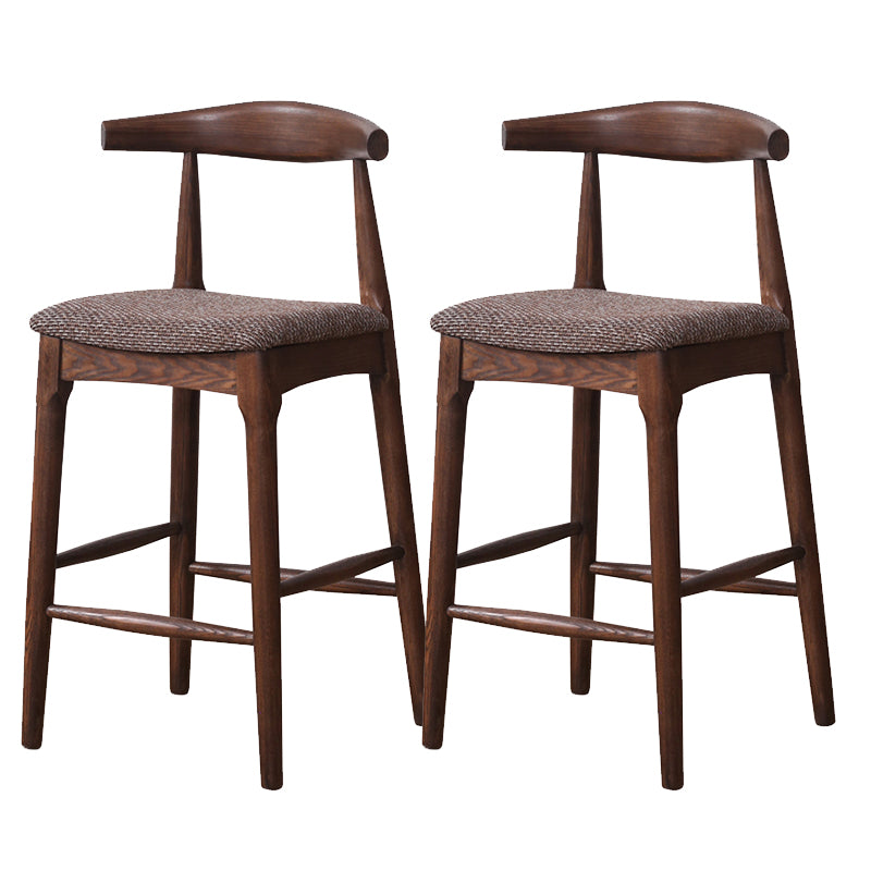 Industrial Fabric Counter & Bar Stools Ash Wood Indoor Stools
