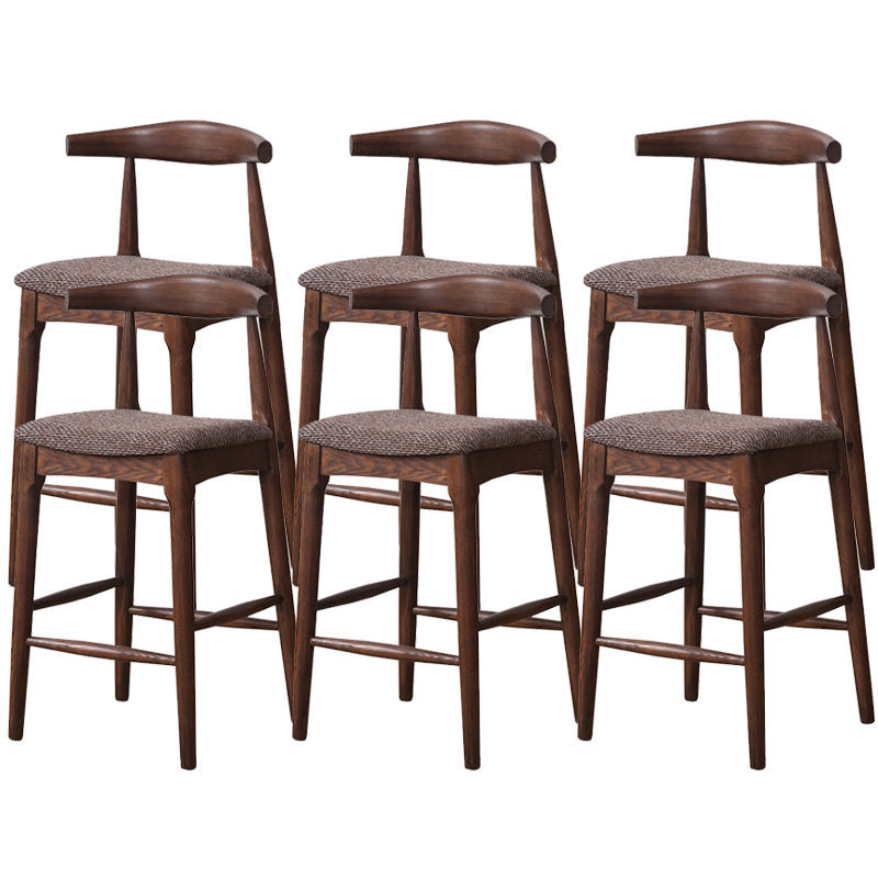 Industrial Fabric Counter & Bar Stools Ash Wood Indoor Stools