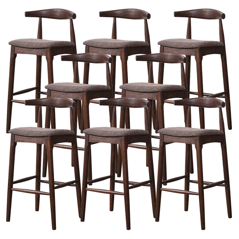 Industrial Fabric Counter & Bar Stools Ash Wood Indoor Stools