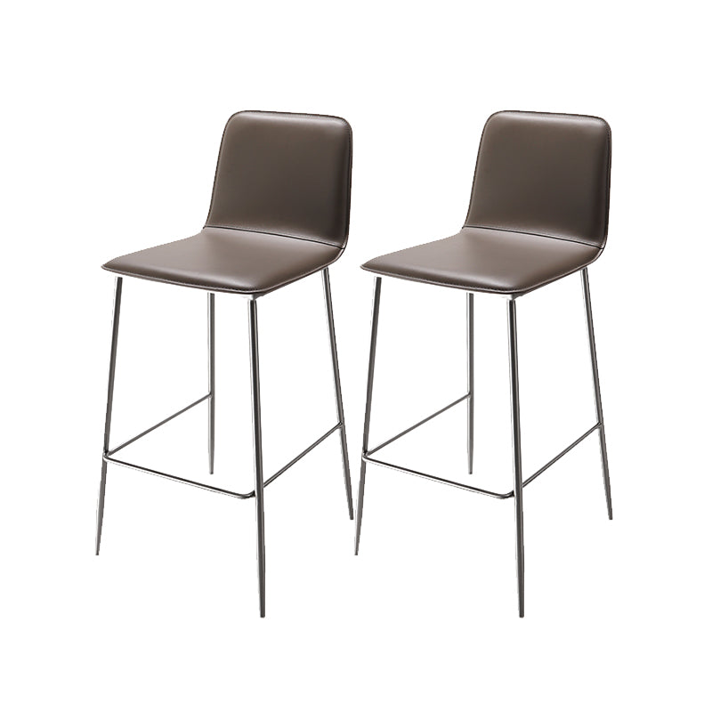 Industrial Bar Stool Leather Backrest Counter Stool for Bristol With Metal Legs