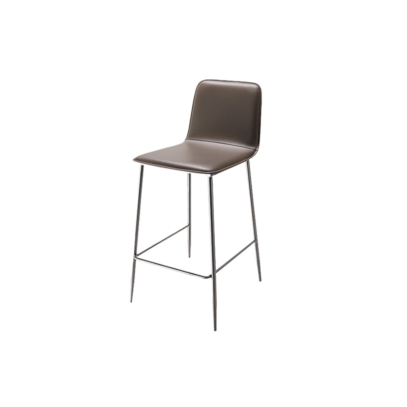 Industrial Bar Stool Leather Backrest Counter Stool for Bristol With Metal Legs