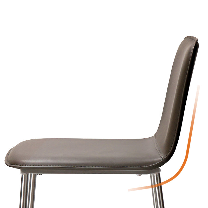 Industrial Bar Stool Leather Backrest Counter Stool for Bristol With Metal Legs