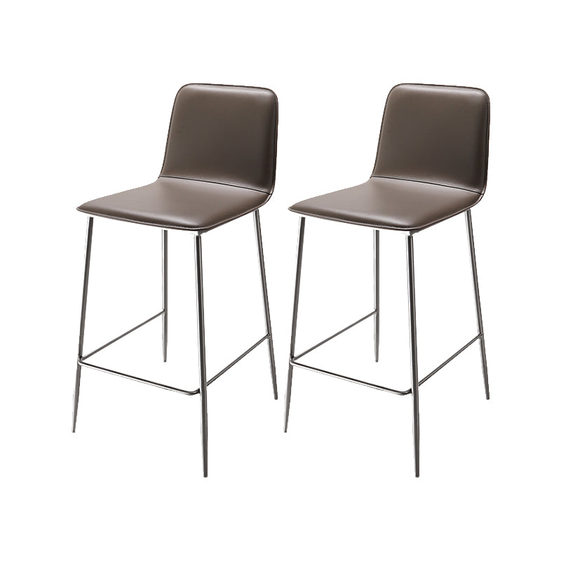 Industrial Bar Stool Leather Backrest Counter Stool for Bristol With Metal Legs