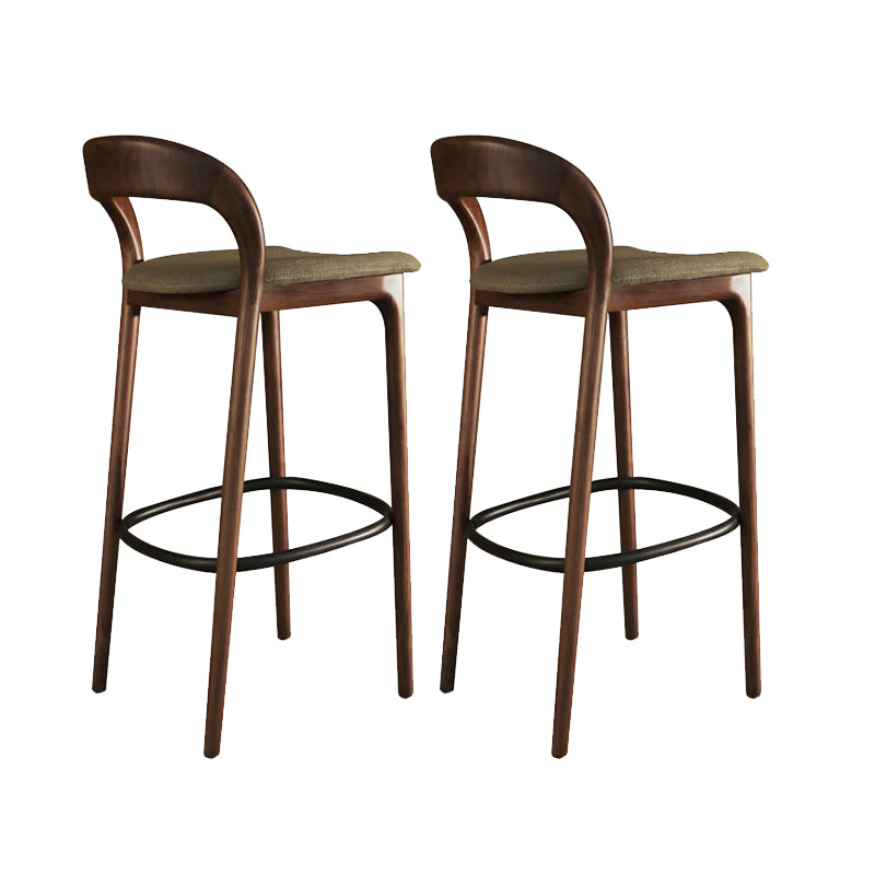 Green Fabric Counter & Bar Stools Industrial Ash Wood Indoor Stools