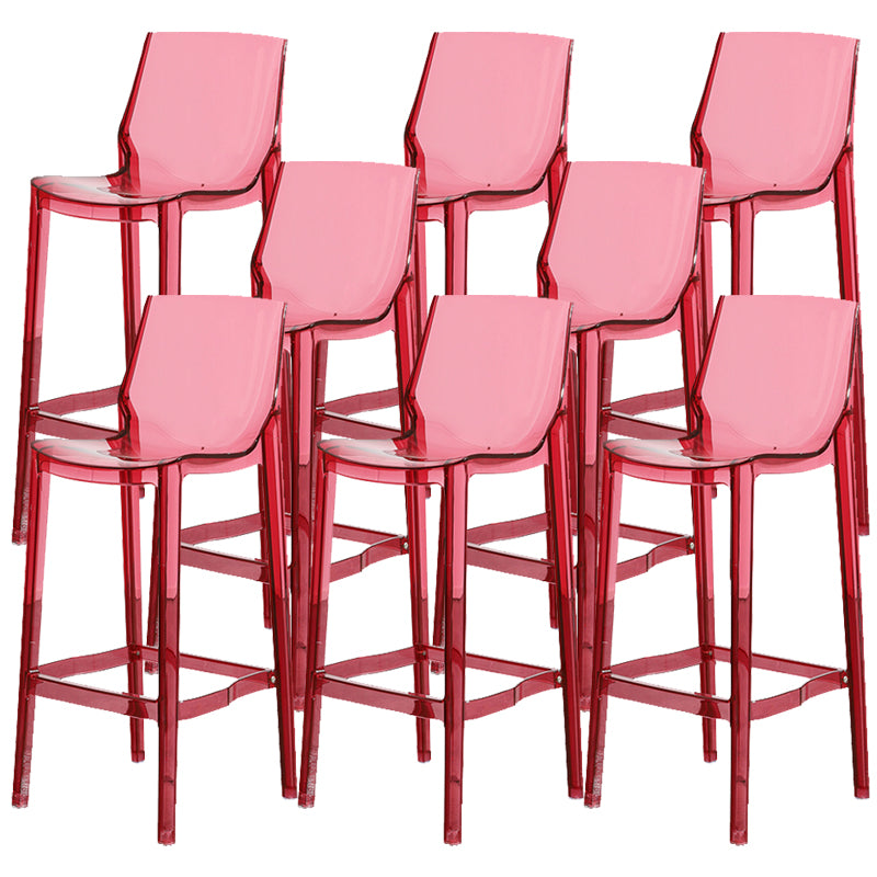 Industrial Bar Stool Acrylic Backrest Counter Stool for Living Room