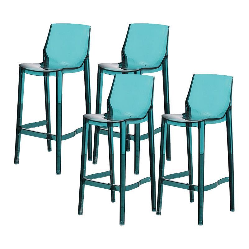 Industrial Bar Stool Acrylic Backrest Counter Stool for Living Room