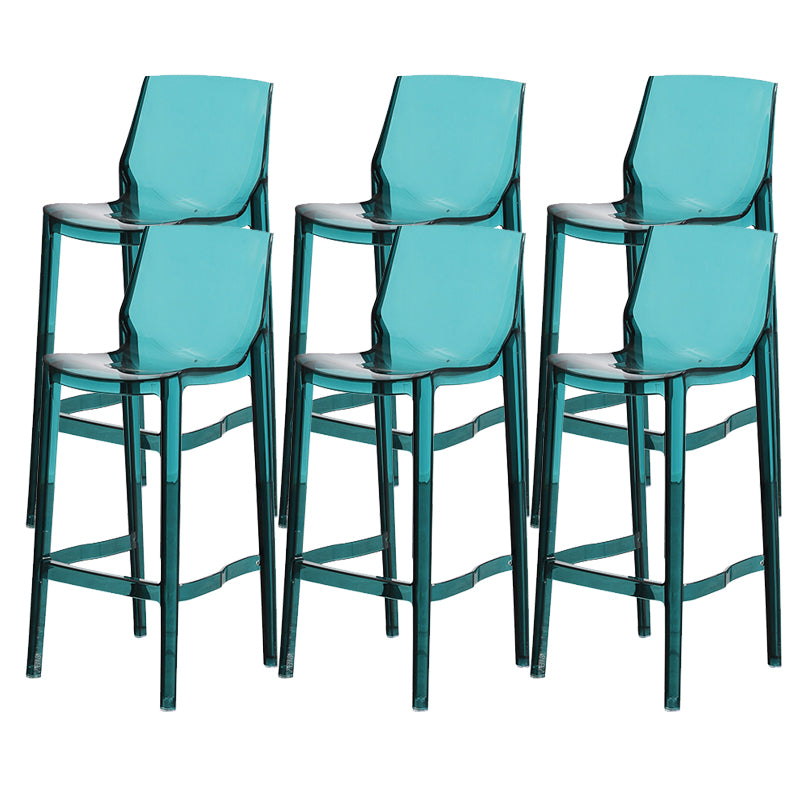 Industrial Bar Stool Acrylic Backrest Counter Stool for Living Room