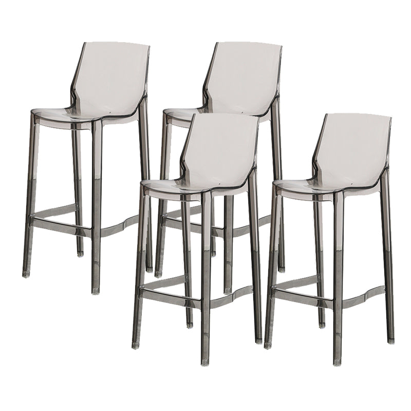 Industrial Bar Stool Acrylic Backrest Counter Stool for Living Room