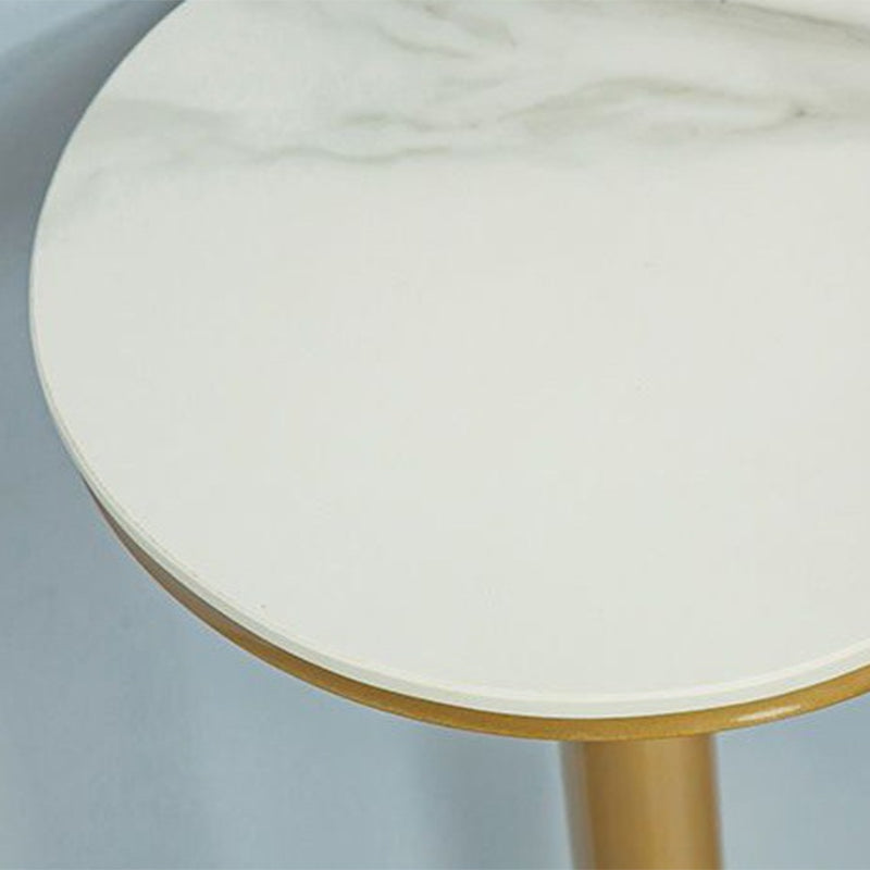 Sintered Stone Bistro Bar Table Modern Gold Frame Bar Table for Living Room