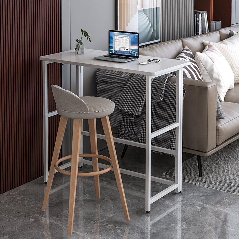 Modern Folding Bistro Bar Table Rectangle Metal Base Bar Table