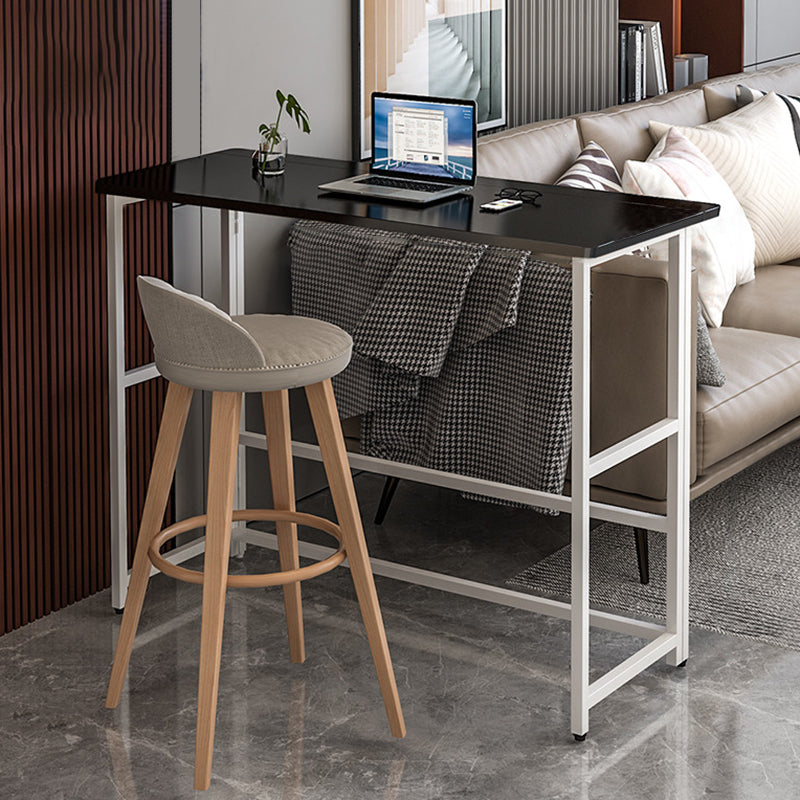 Modern Folding Bistro Bar Table Rectangle Metal Base Bar Table