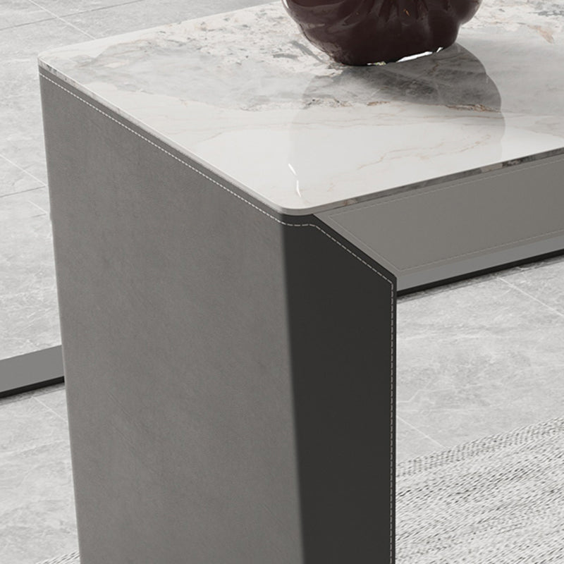 Sintered Stone Bistro Bar Table Modern Double Pedestal Bar Table for Home